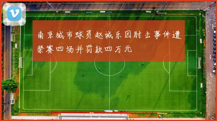 南京城市球员赵诚乐因肘击事件遭禁赛四场并罚款四万元